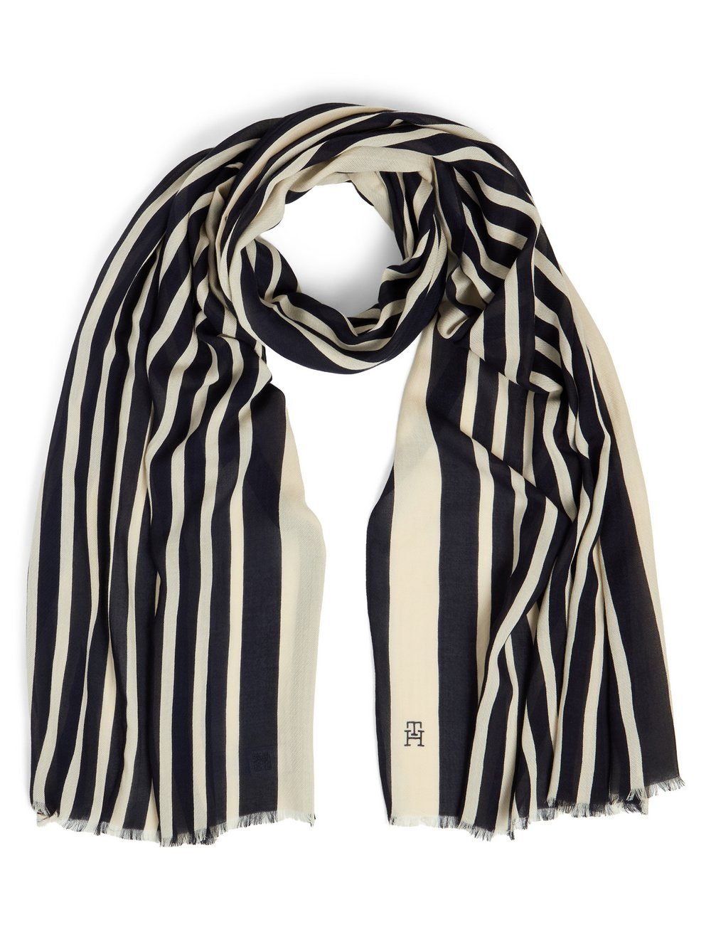Tommy Hilfiger Szalik damski Kobiety Modal niebieski|beżowy, ONE SIZE