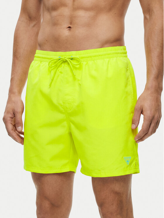Guess Szorty kąpielowe F6GT24 WG282 MEDIUM Zielony Regular Fit