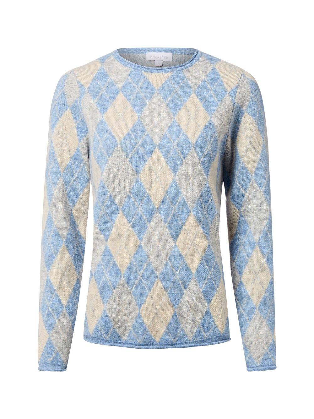brookshire Wełniany sweter damski Kobiety Wełna beżowy|niebieski, S