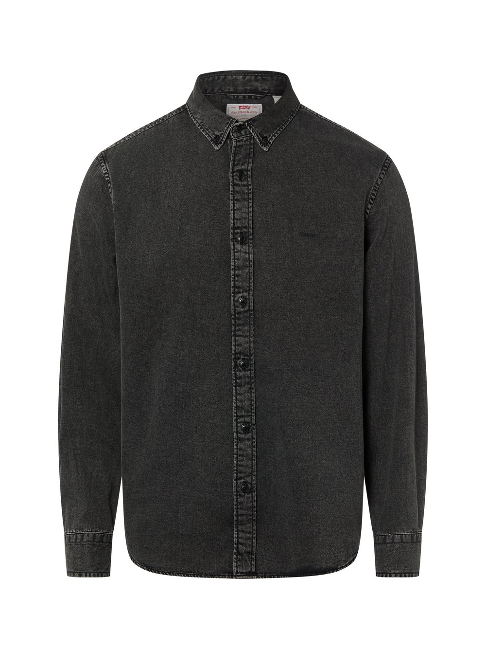 Levi's Męska koszula dżinsowa Mężczyźni Regular Fit Bawełna czarny, XL