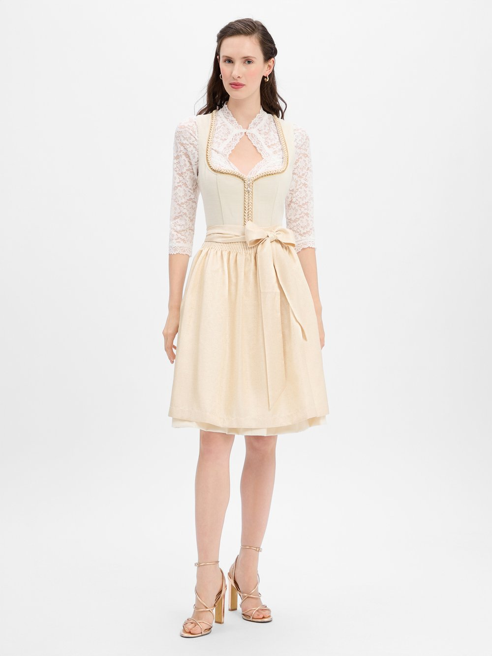 Krüger Dirndl Damski dirndl Kobiety Sztuczne włókno beżowy, 36