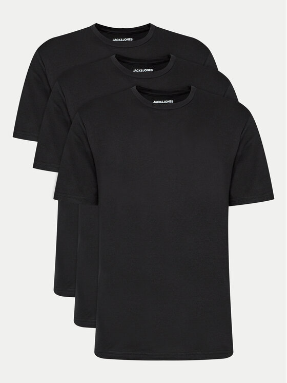 Jack & Jones Komplet t-shirtów Under 12248076 Czarny Standard Fit