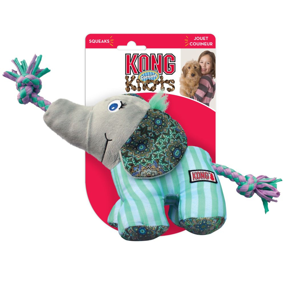 KONG Knots słoń cyrkowy - S/M, dł. x szer. x wys.: 9 x 17 x 13 cm
