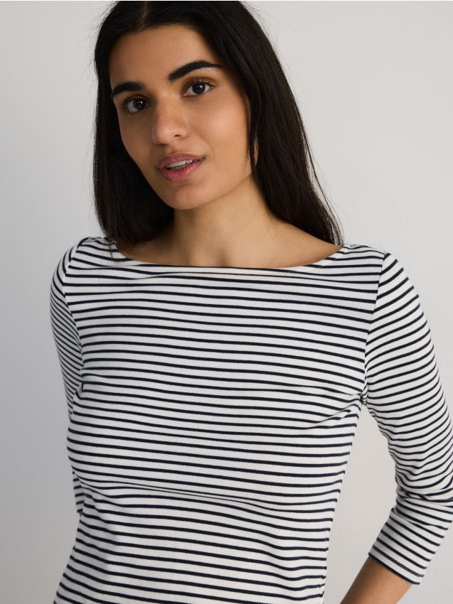 Reserved - Bawełniany longsleeve - wielobarwny miniaturka