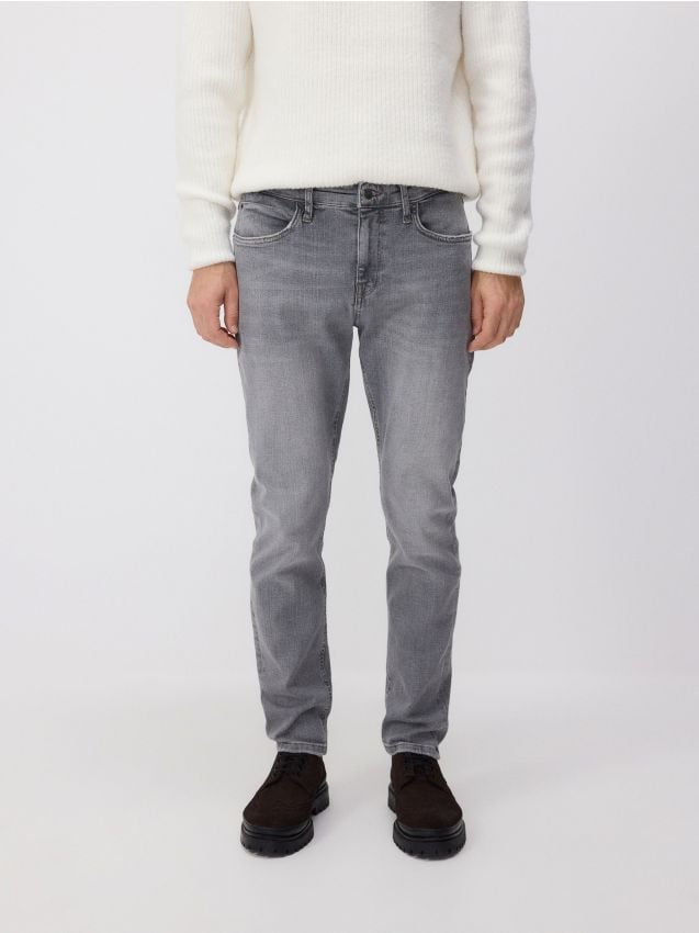 Reserved - Jeansy slim fit - szary