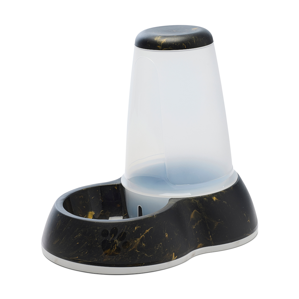Dozownik karmy Savic Loop Marble - Do 3 l suchej karmy - czarno-złoty miniaturka