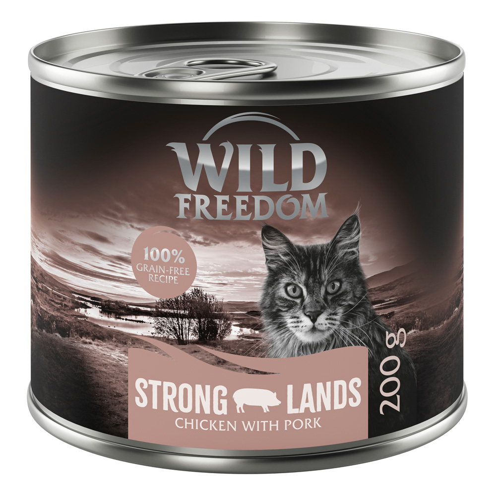 Megapakiet Wild Freedom Adult, 24 x 200 g - Strong Lands - Wieprzowina i kurczak