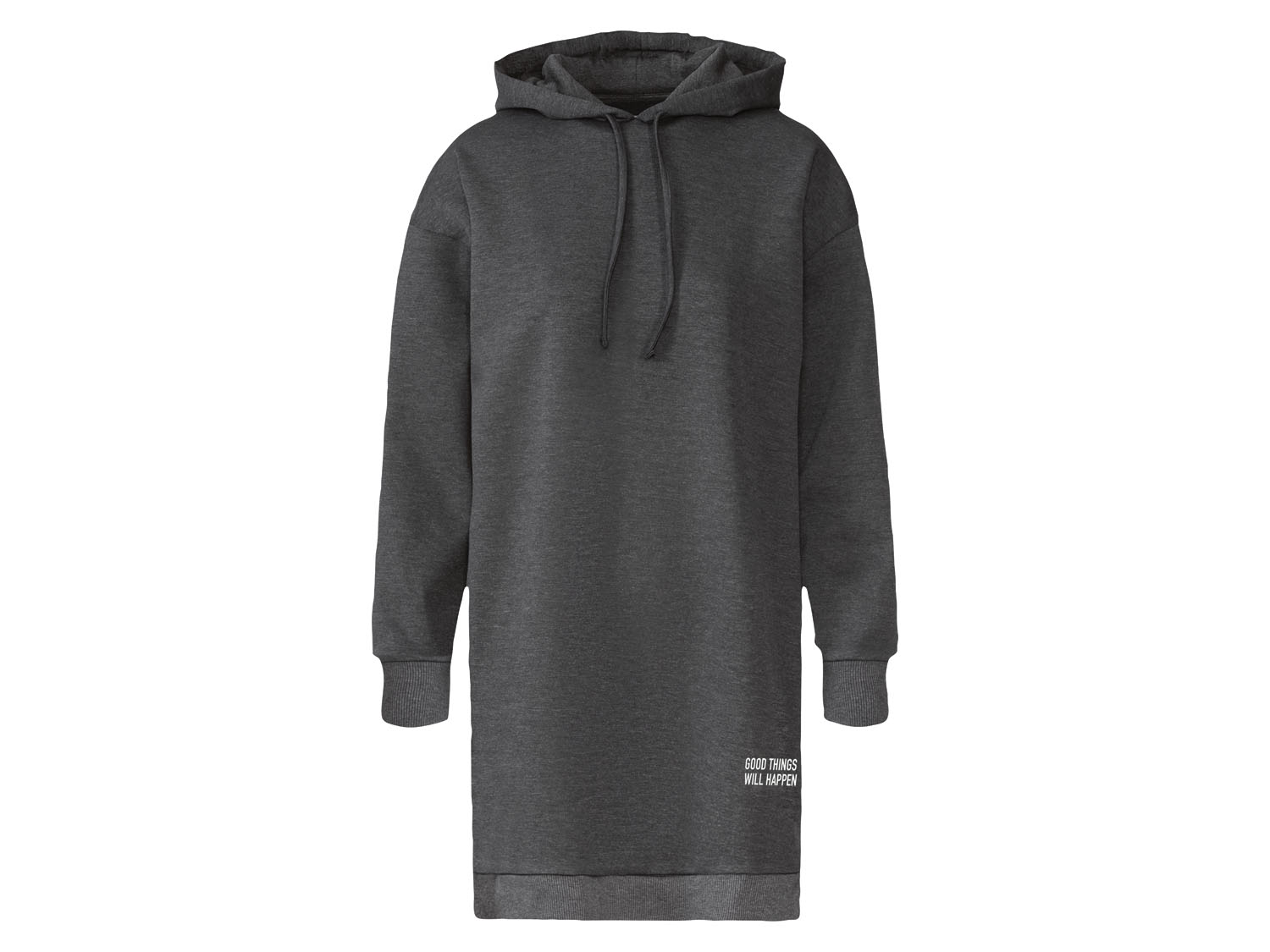 esmara® Sukienka damska casualowa z kapturem (Ciemnoszary, S(36/38))