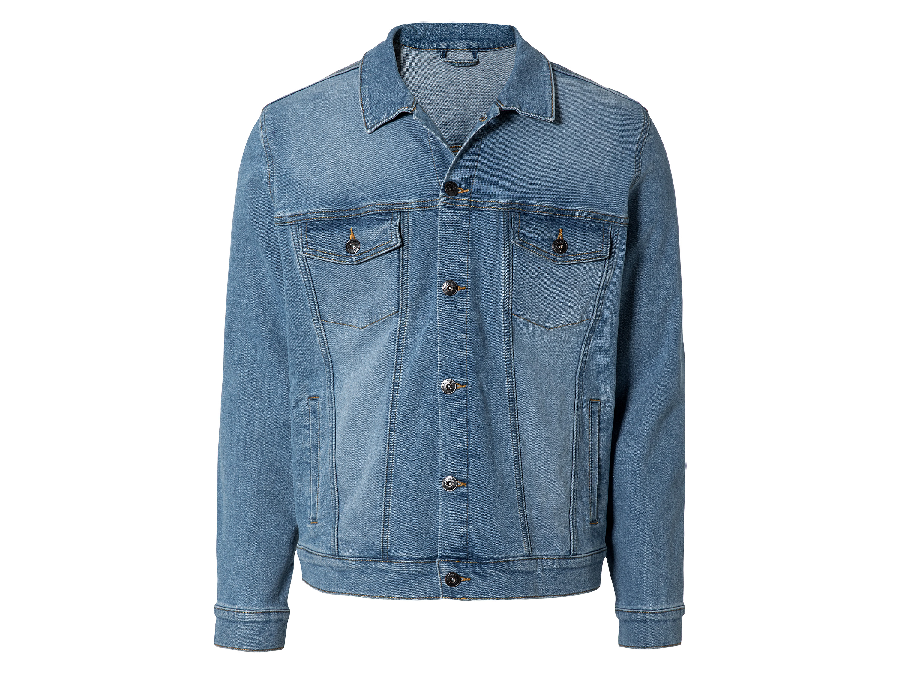 LIVERGY® Kurtka jeansowa męska z bawełną (M (48/50), Niebieski)