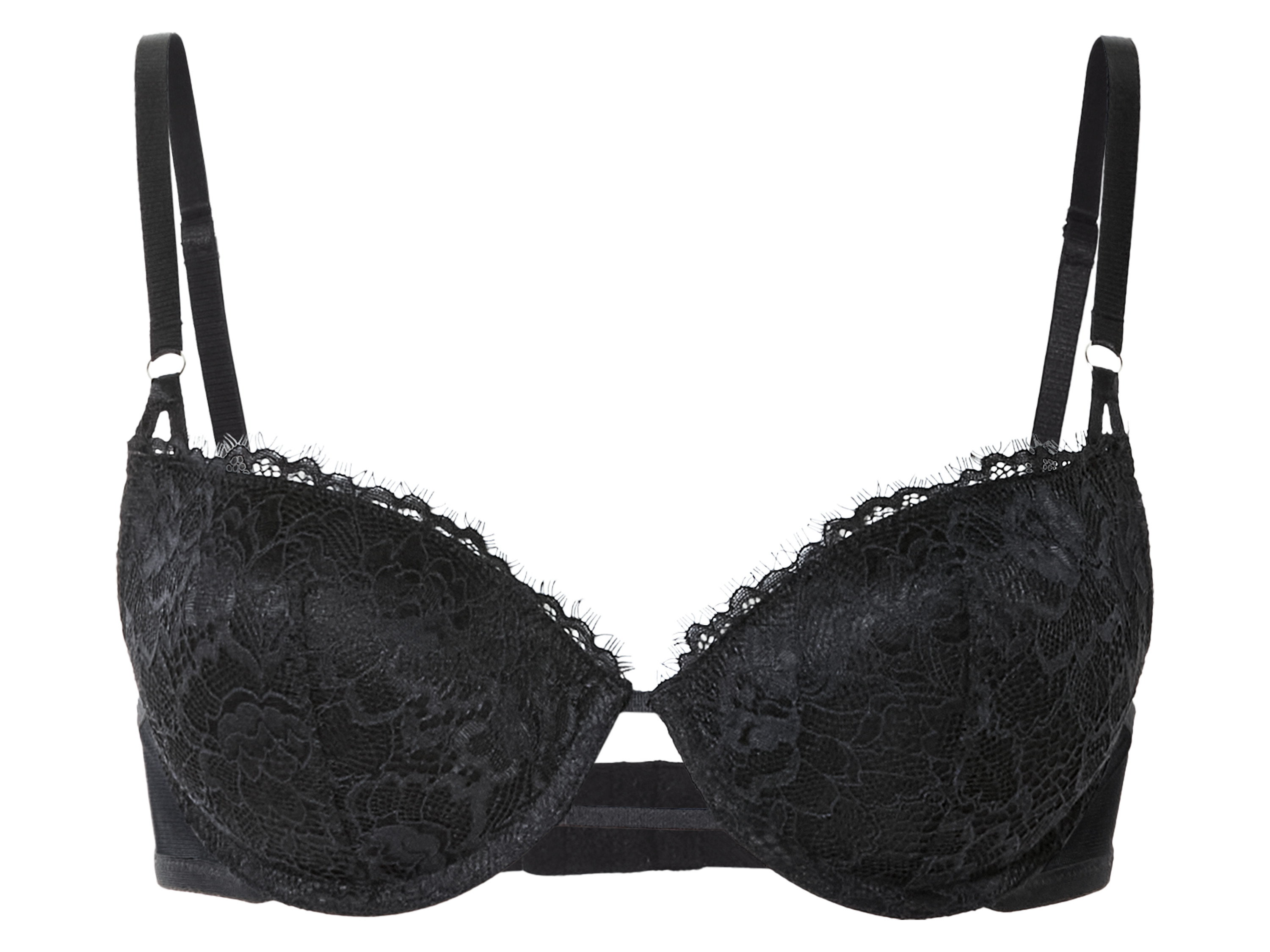 esmara® Biustonosz damski z fiszbinami i koronką (75B, Czarny) miniaturka