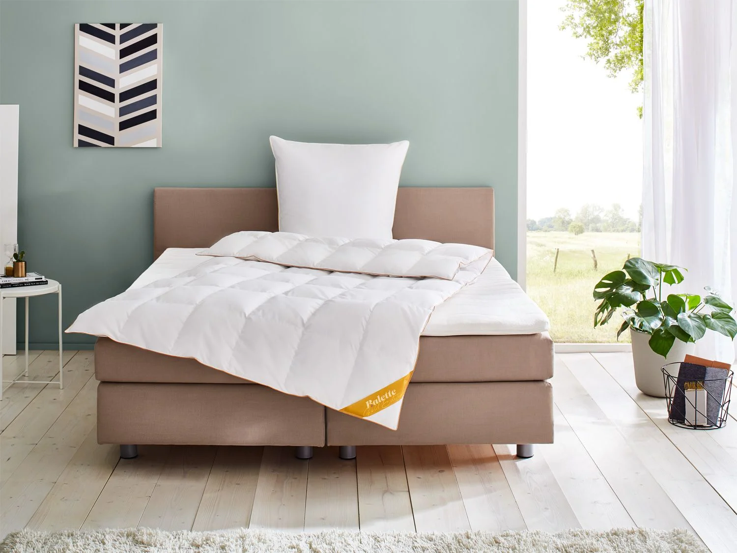 Kołdra kasetowa z gęsiego puchu Balette deLuxe Gold-Edition medium (240 x 220 cm)