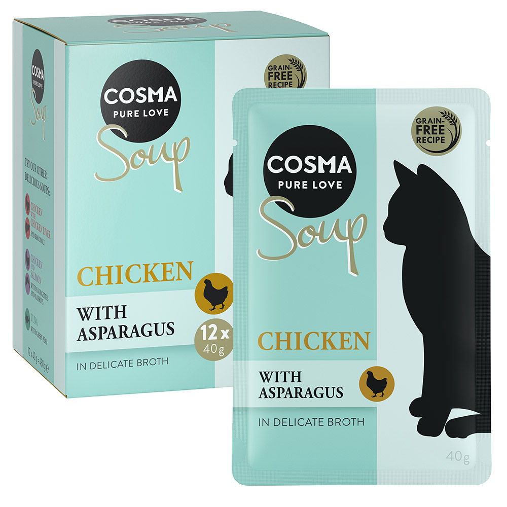 Megapakiet Cosma Soup, 24 x 40 g  - Pierś z kurczaka ze szparagami