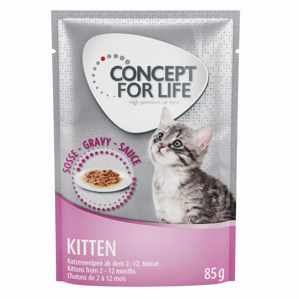 Concept for Life Kitten z kurczakiem, w sosie - 12 x 85 g