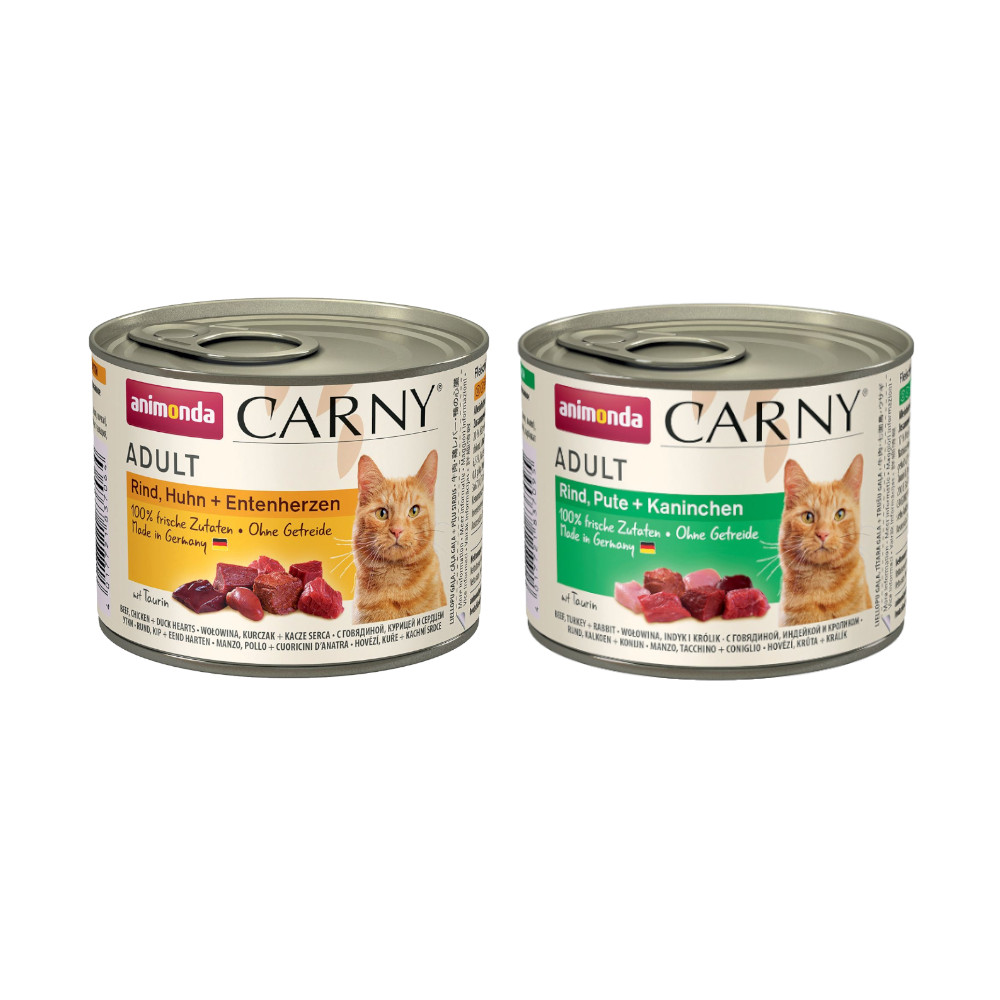 Korzystny pakiet animonda Carny Adult, 12 x 200 g - 2 smaki, Mieszany pakiet