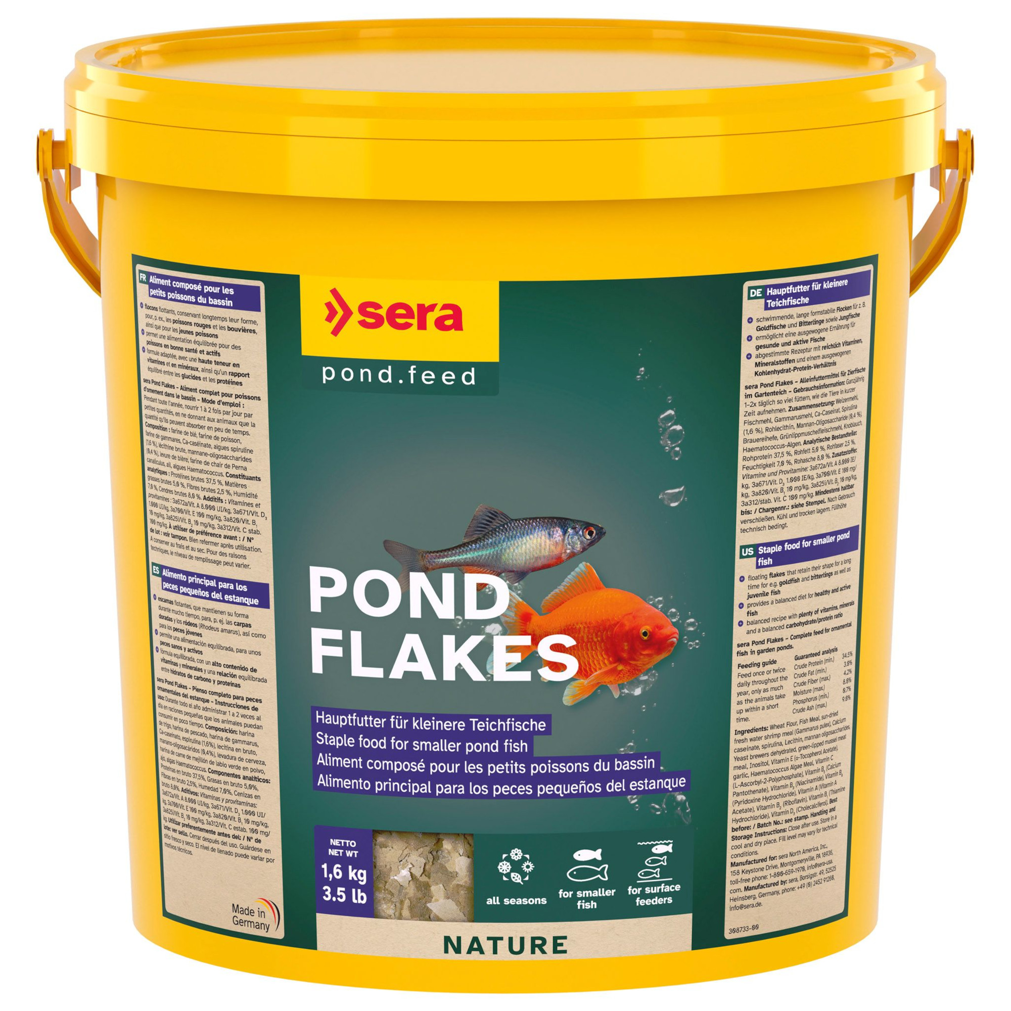 sera Pond Flakes Nature - 10 L