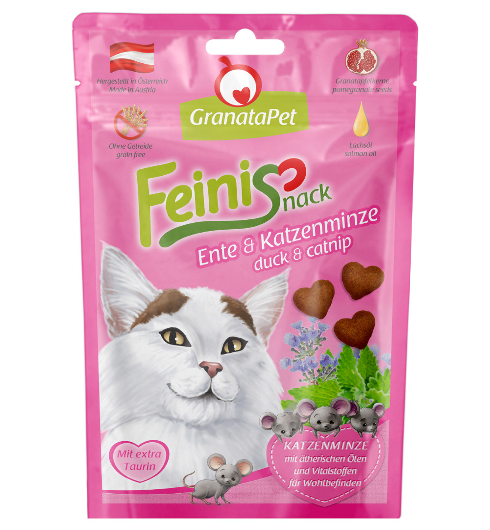 Granatapet Feinis, przysmaki dla kota - Kaczka z kocimiętką, 3 x 50 g