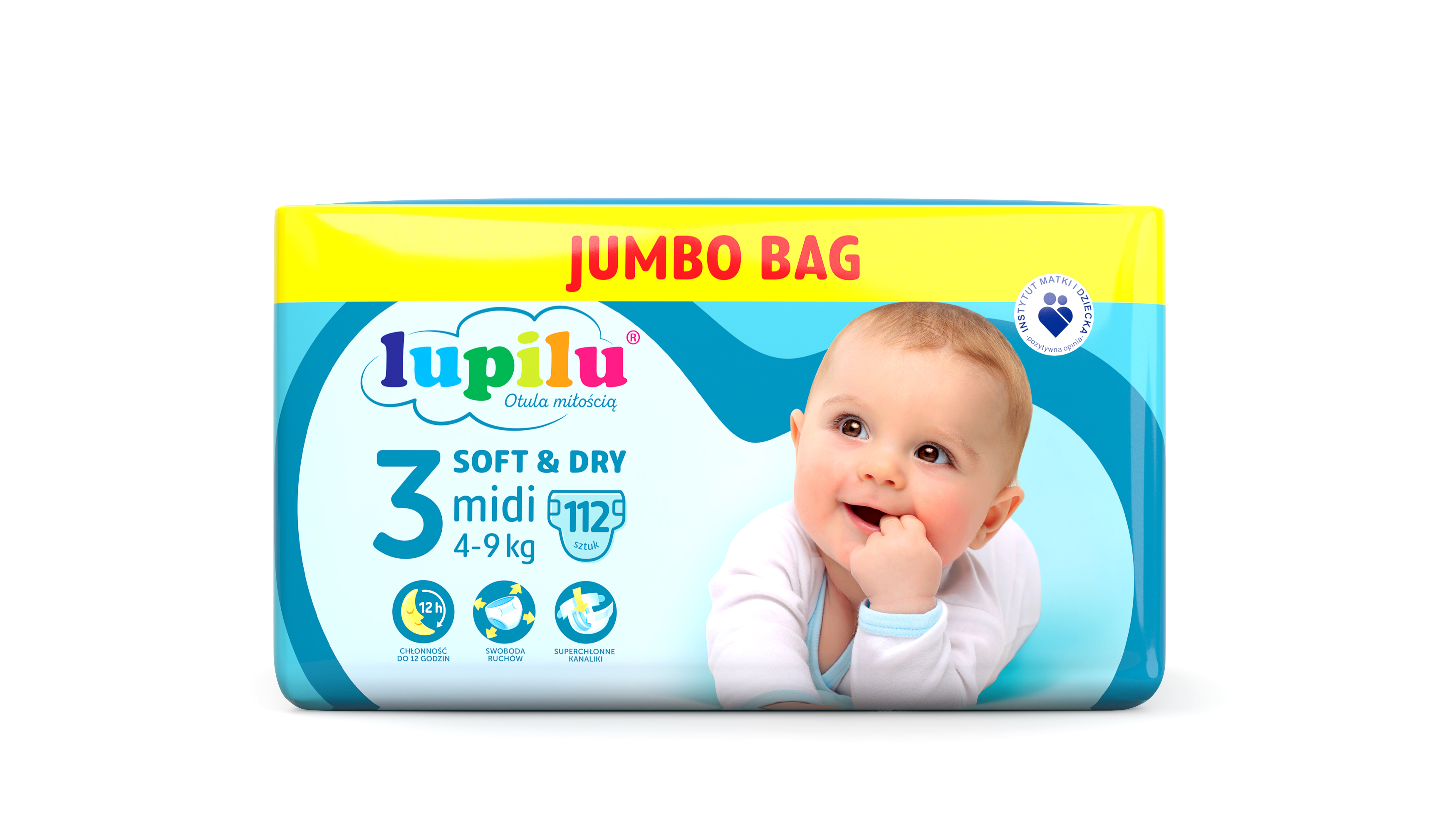 LUPILU® Pieluchy SOFT&DRY  3 Midi (4-9 kg), 112 sztuk