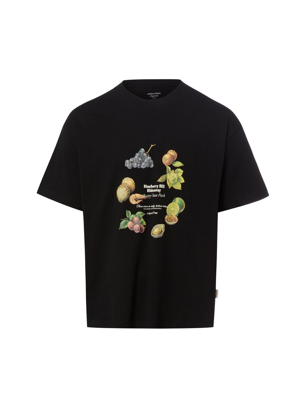 Jack & Jones Koszulka męska - JORmaine Mężczyźni Bawełna (100%) czarny, XL