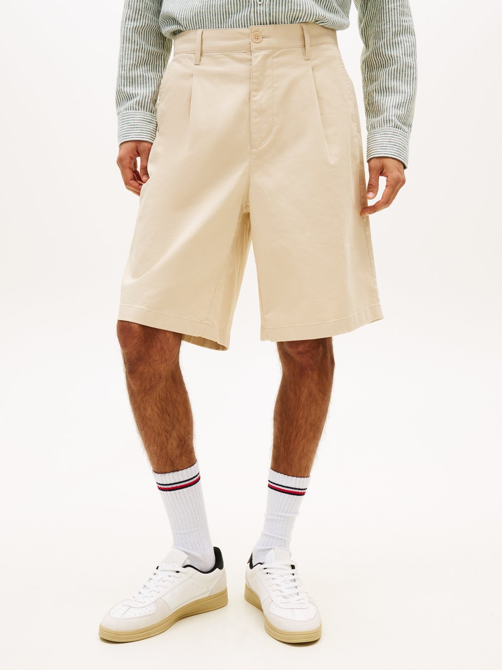 Tommy Jeans Bermudy Mężczyźni Bawełna beżowy, 36