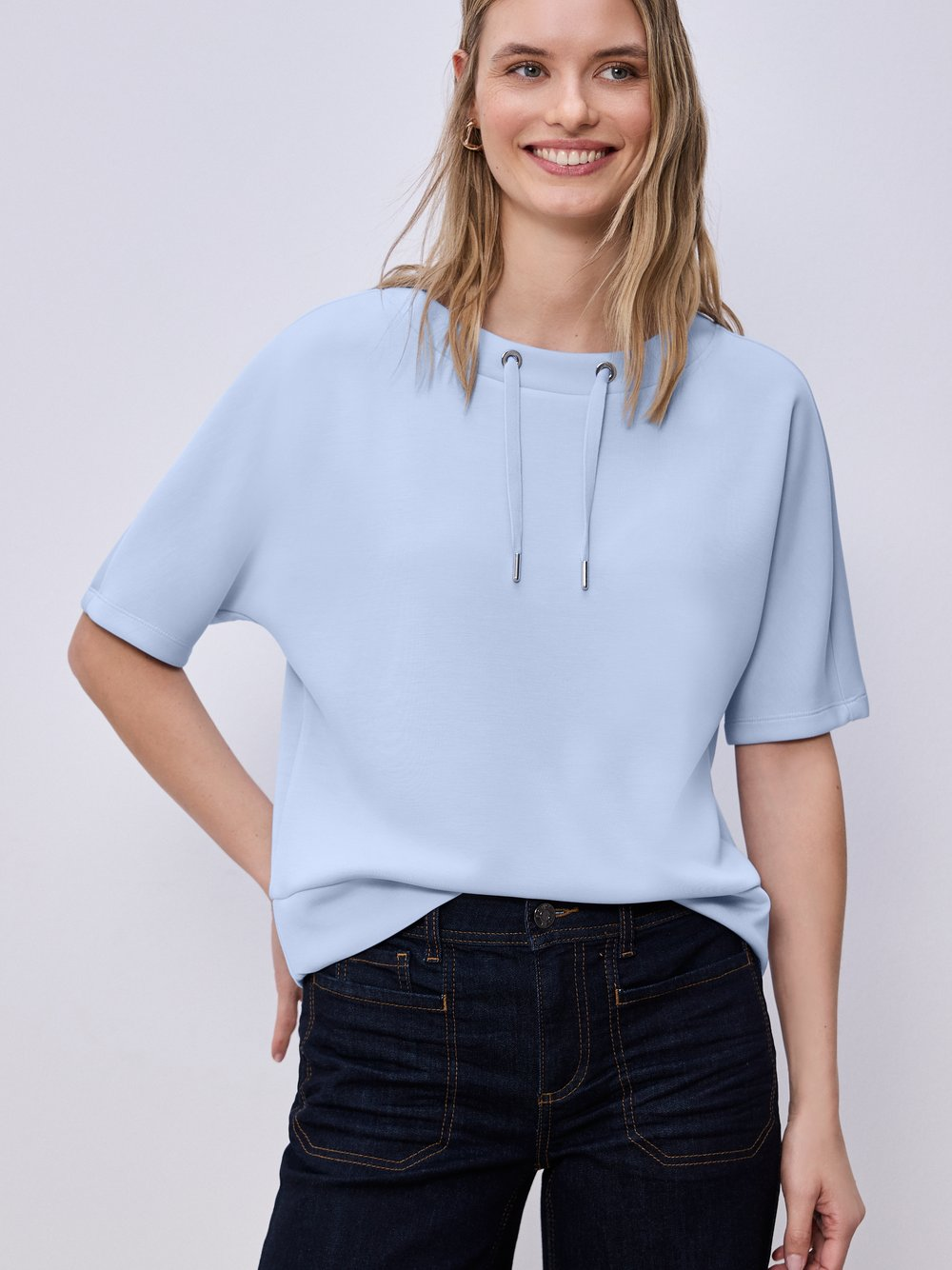 Street One Bluza damska Kobiety Sztuczne włókno niebieski, 44
