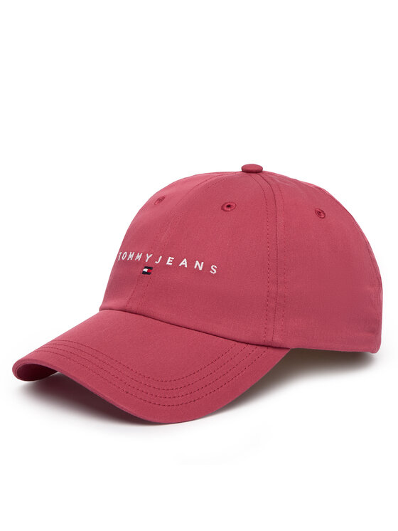 Tommy Jeans Czapka z daszkiem Tjw Linear Logo 6 Panel Cap AW0AW16868 Czerwony