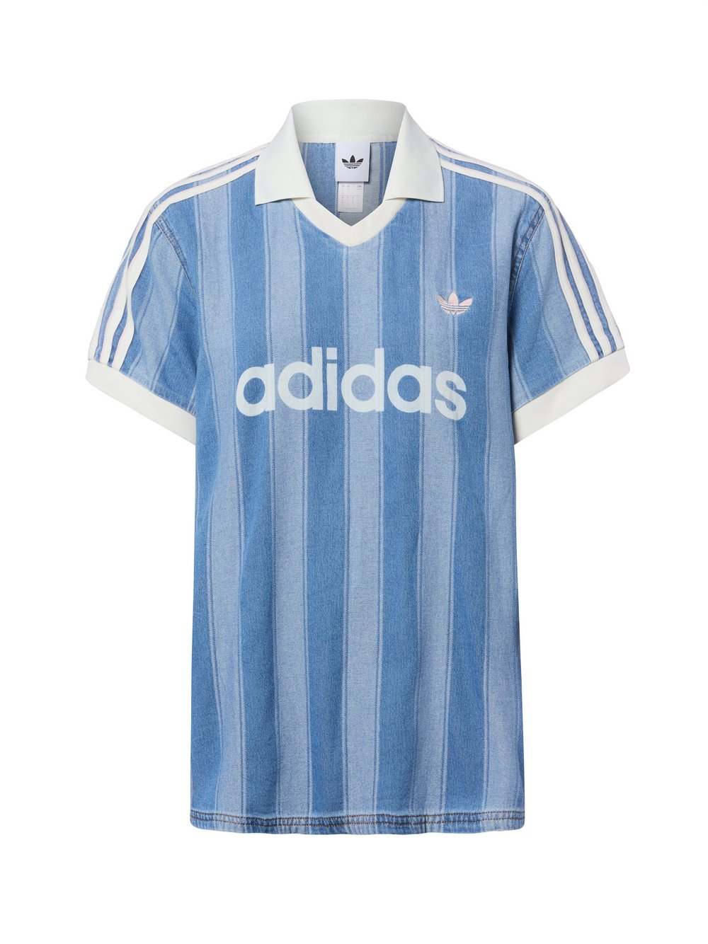 adidas Originals Damska dżinsowa koszulka polo Kobiety Bawełna niebieski, L
