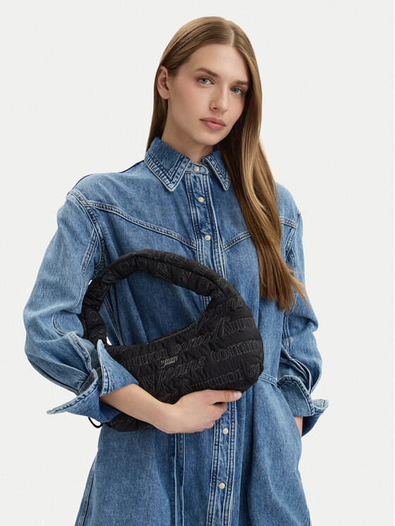Tommy Jeans Torebka Tjw Icon Aop Shoulder Bag AW0AW18467 Czarny