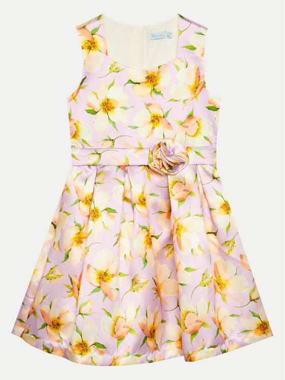 Abel & Lula Sukienka elegancka 5054 Fioletowy Regular Fit