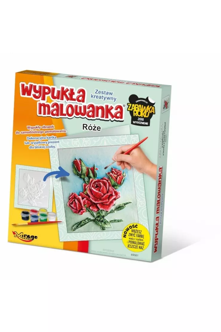 Wypukła Malowanka Kwiaty - Róże