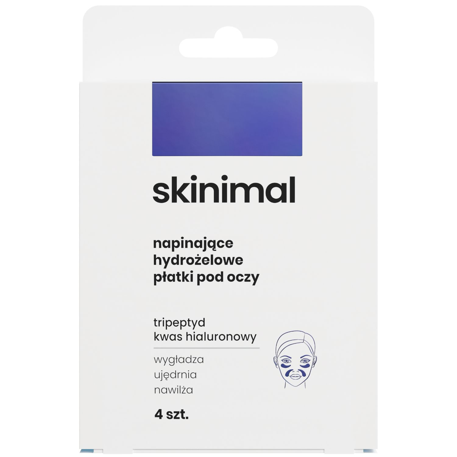 Skinimal napinające hydrożelowe płatki pod oczy 4 szt.