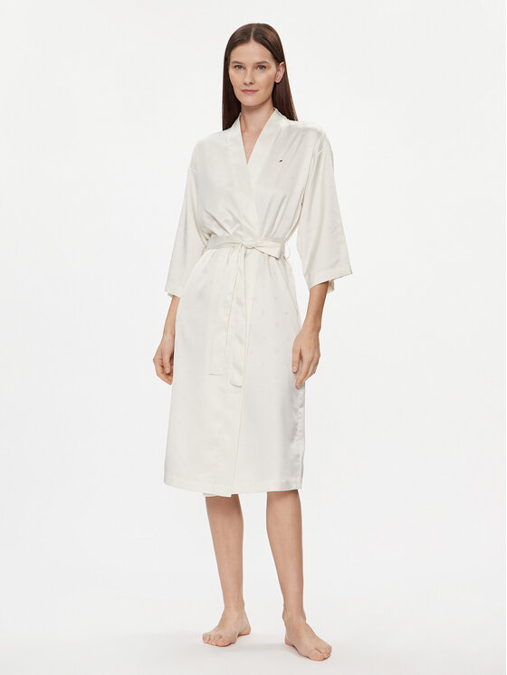 Tommy Hilfiger Szlafrok UW0UW05204 Écru