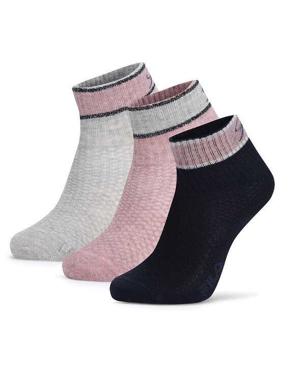 Fila Skarpety krótkie F8206-AW24 (3-pack) Różowy