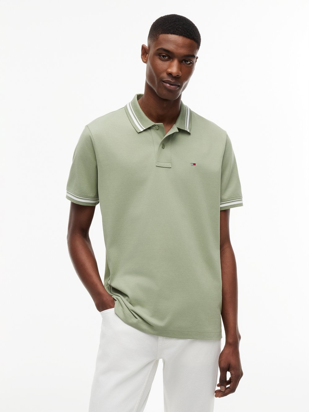 Tommy Jeans Męska koszulka polo Mężczyźni Bawełna (100%) zielony, XXL
