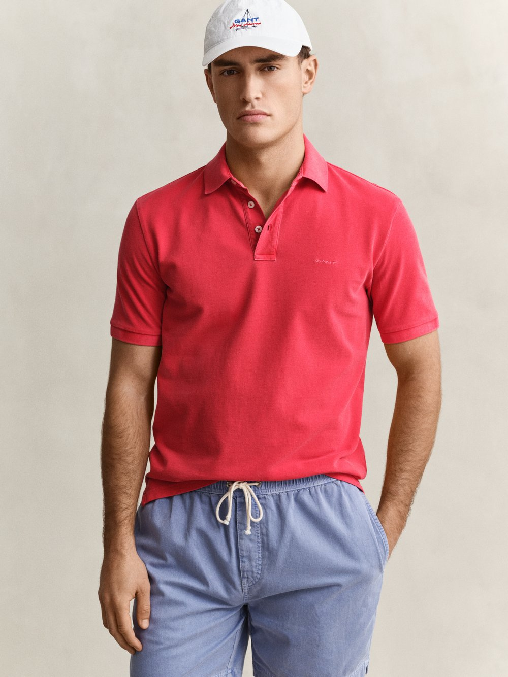 Gant Męska koszulka polo piqué Mężczyźni Bawełna (100%) czerwony, XXL