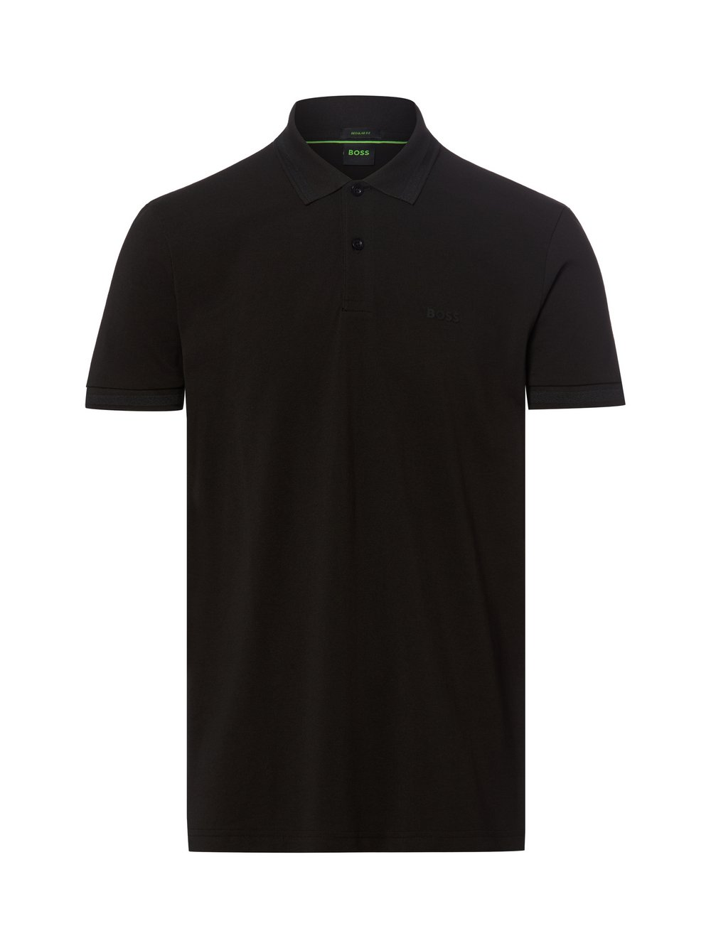 BOSS Green Męska koszulka polo - Prio 1 Mężczyźni Bawełna (100%) czarny, XXXL