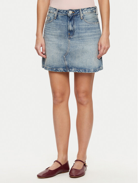 Tommy Hilfiger Spódnica jeansowa WW0WW44334 Niebieski Regular Fit
