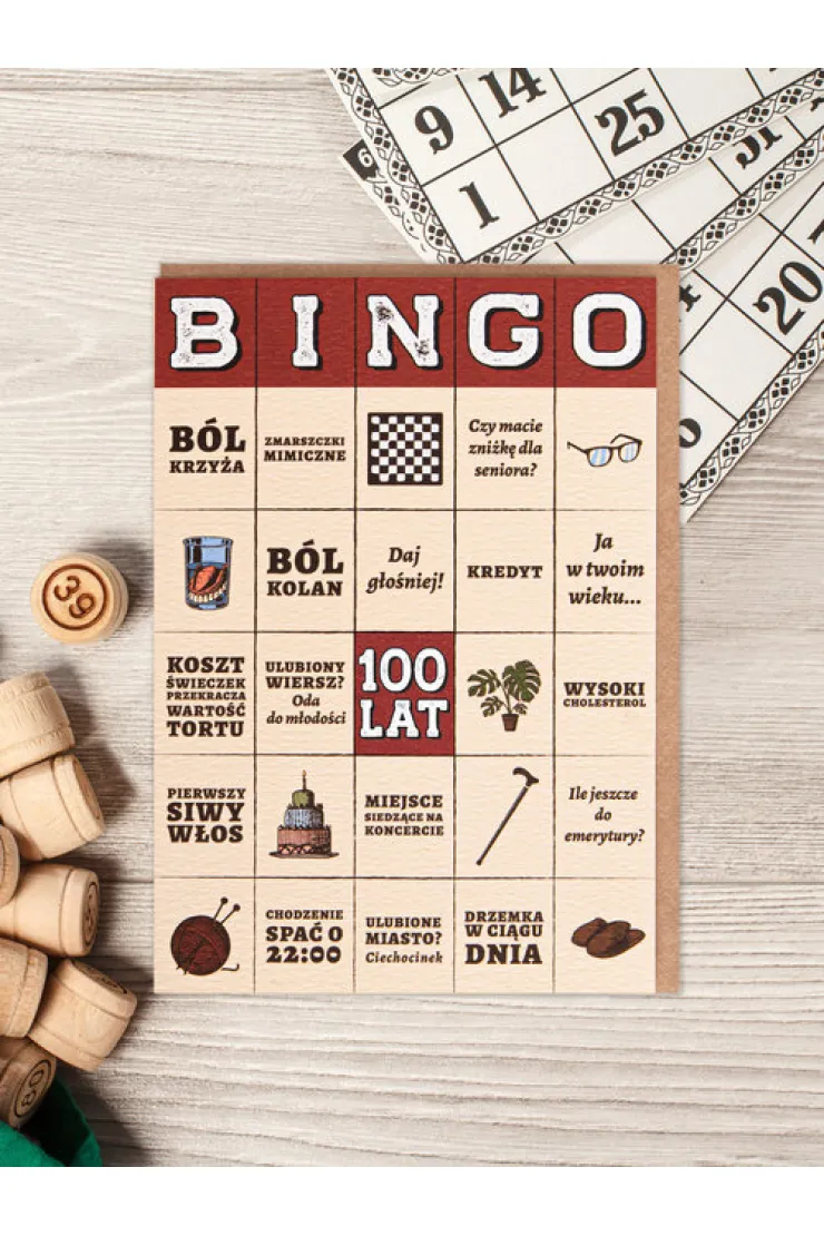 Kartka Bingo 100 lat