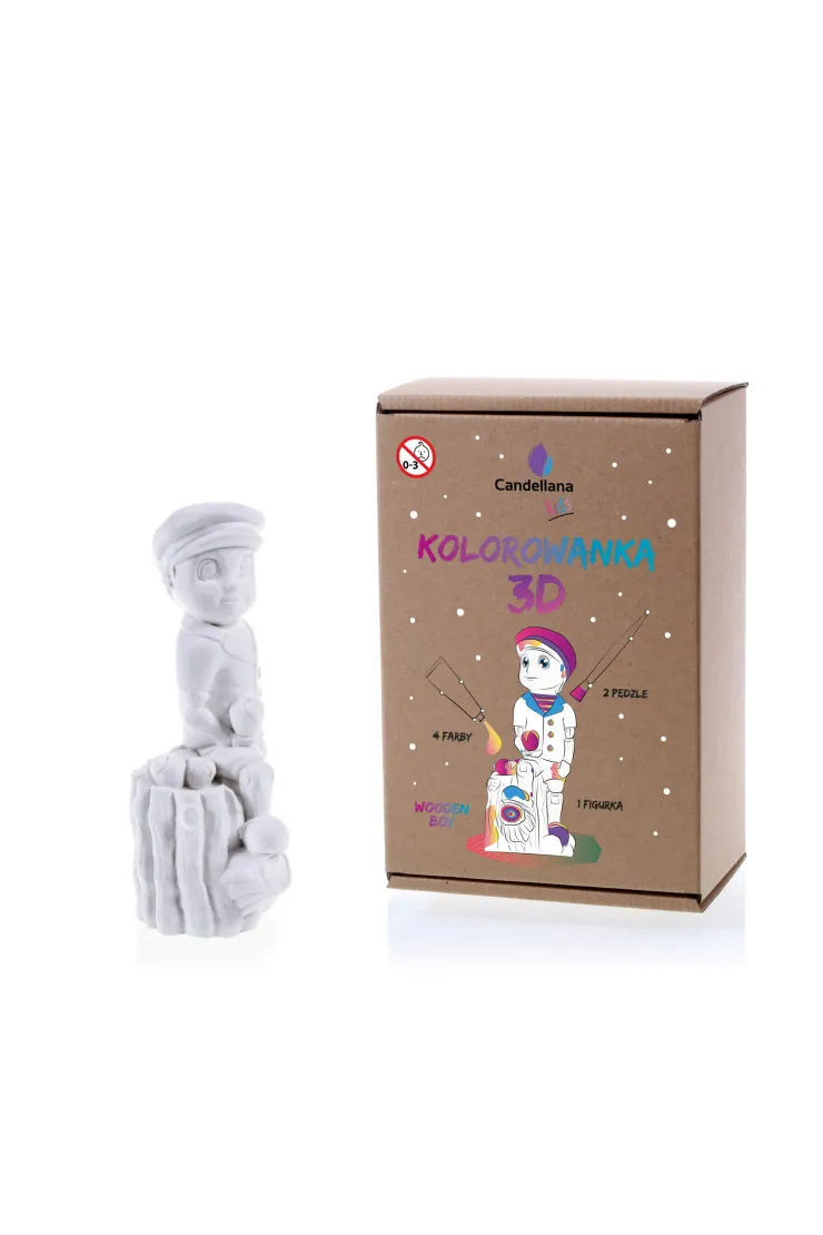 Kolorowanka 3D Wooden Boy