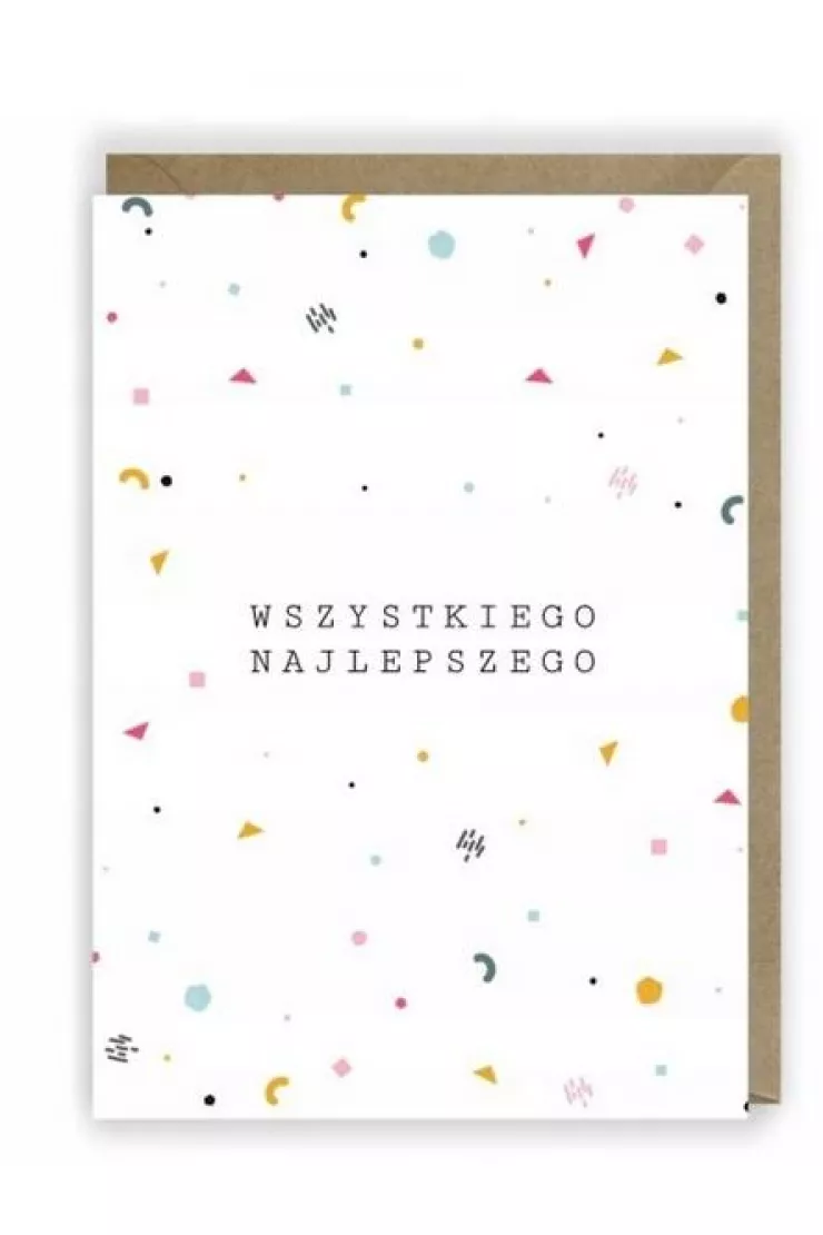 Kartka urodzinowa, eko koperta K018