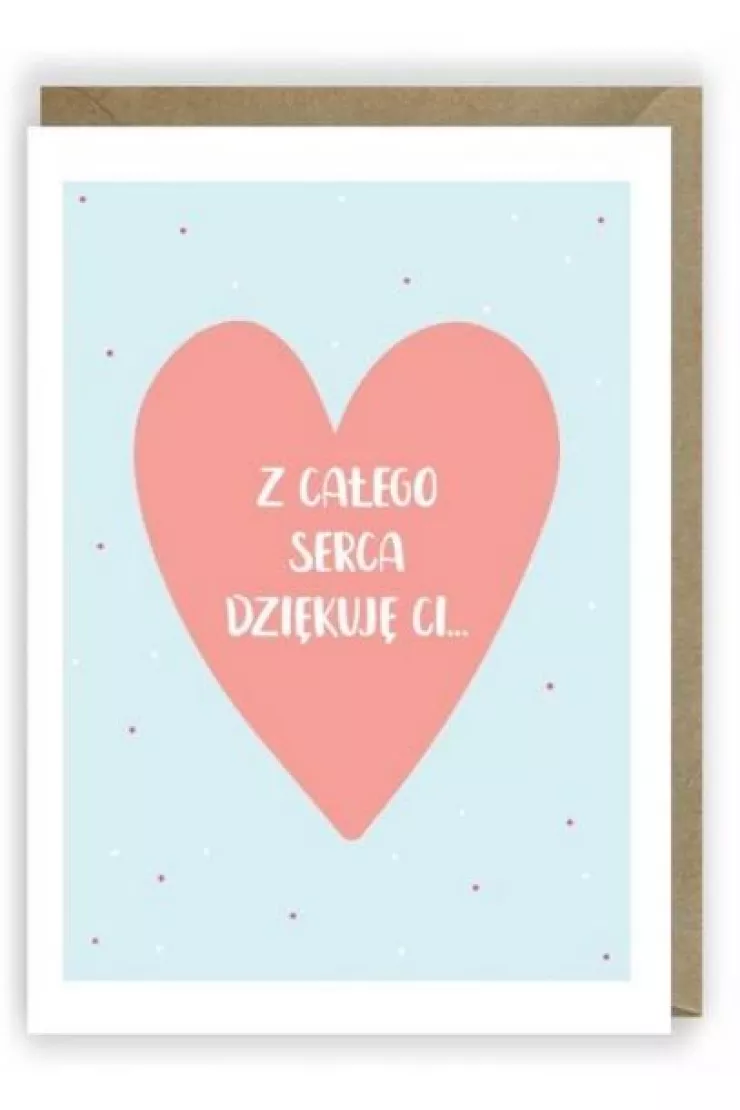 Kartka okolicznościowa, eko koperta Dziękuję K004