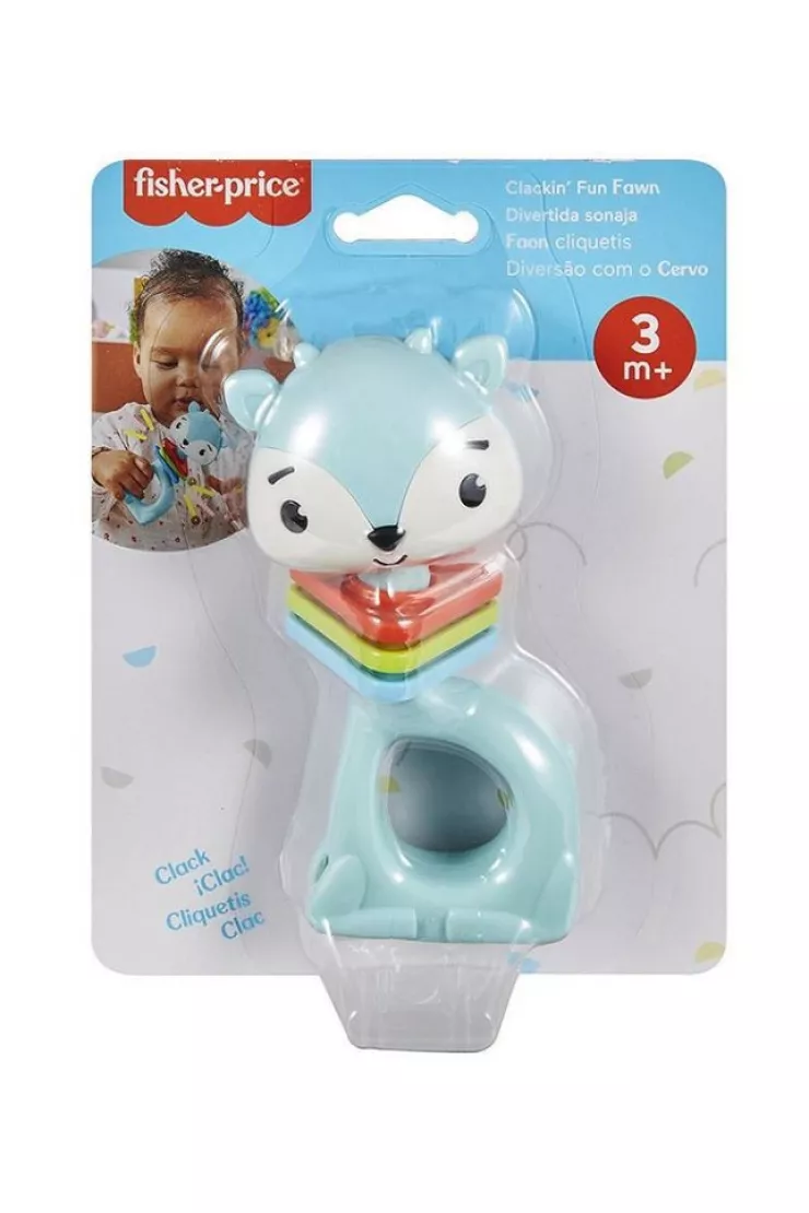 Fisher-Price. Grzechotka klekoczący Jelonek