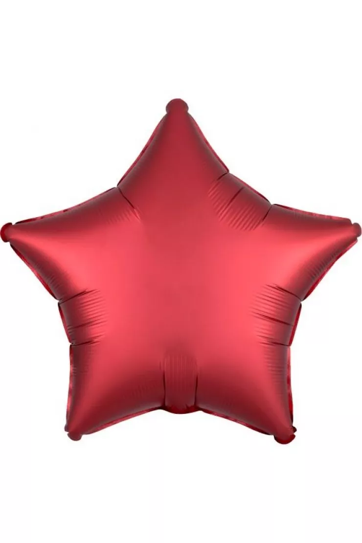 Balon foliowy Lustre Dark czerwony gwiazda