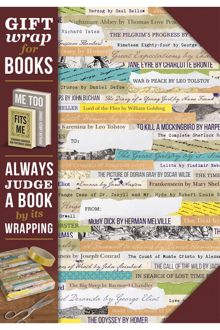 Gift wrap. Papier do książki. Reading list