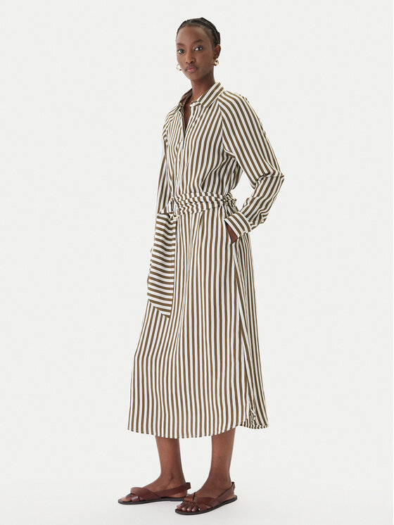 LOLA CASADEMUNT Sukienka koszulowa MS2616038 Zielony Regular Fit