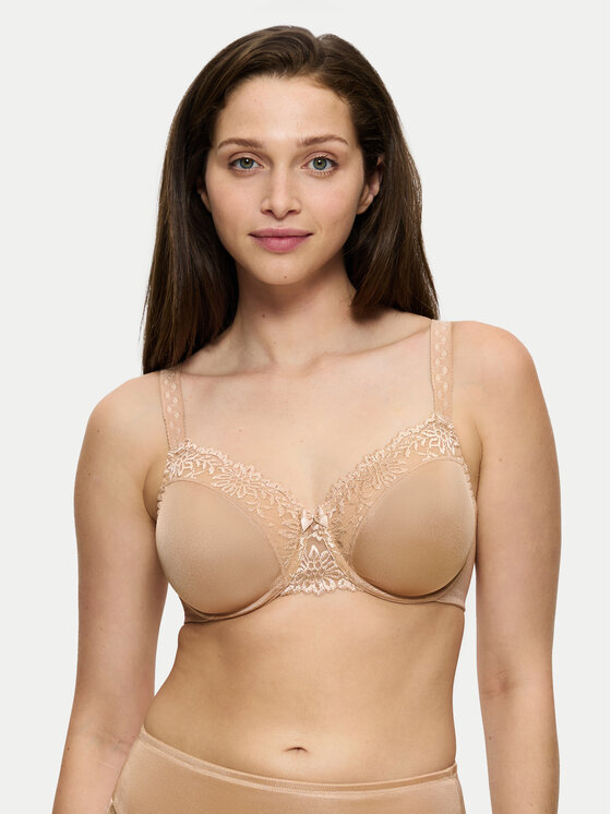 Triumph Biustonosz z fiszbiną Ladyform Soft 10166306 Beżowy