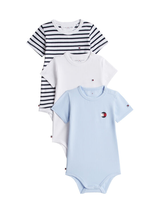 Tommy Hilfiger Komplet body dziecięcych KN0KN02373 Błękitny