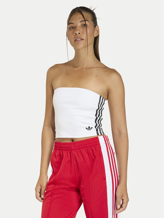 adidas Top 3-Stripes KD6235 Biały Slim Fit