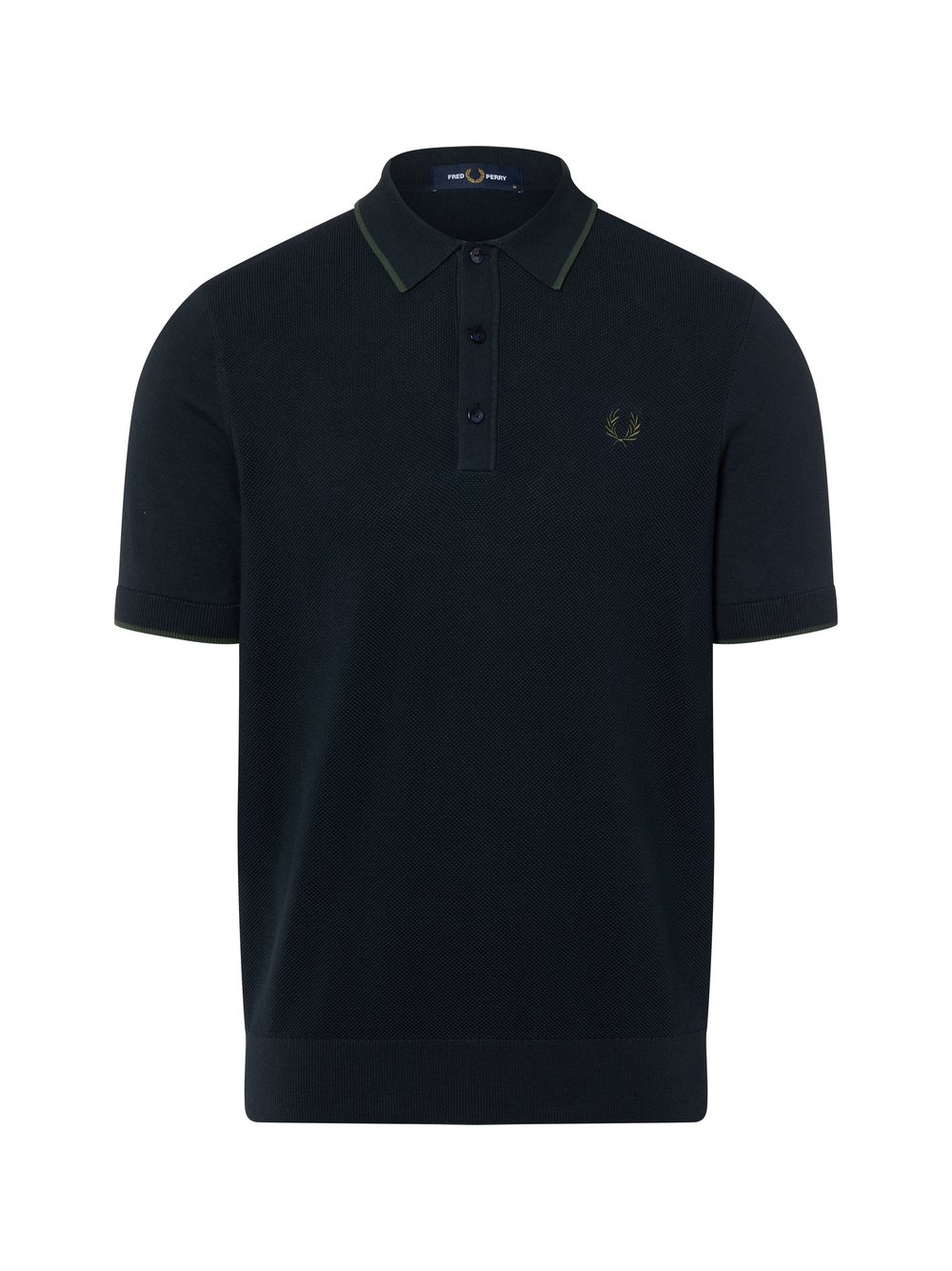 Fred Perry Męska koszula z dzianiny Mężczyźni Bawełna niebieski, XXL
