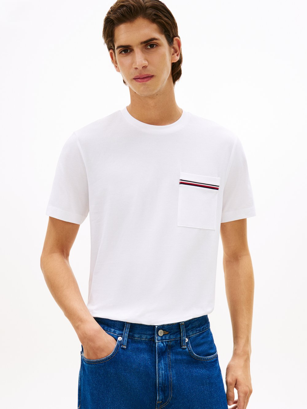 Tommy Hilfiger Koszulka męska Mężczyźni Bawełna biały, L