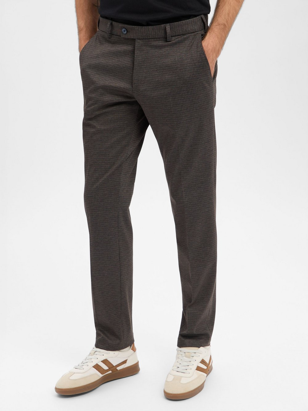 Finshley & Harding Spodnie Mężczyźni Modern Fit niebieski|szary, 102